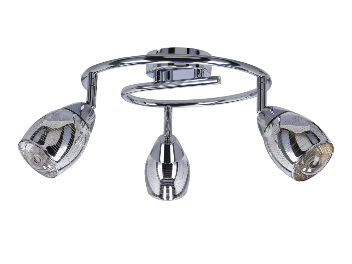 Lampa sufitowa Celivona spiralna 3-punktowa 38 cm chrom