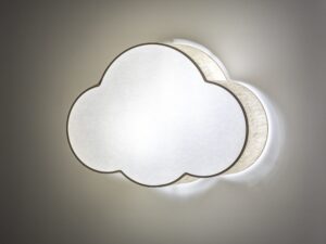 Miniaturka 1 - Lampa sufitowa Cloud dwupunktowa z lnianym kloszem w aranżacji pokoju