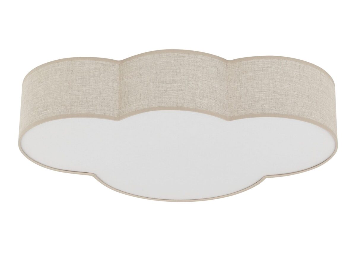 Lampa sufitowa Cloud 4-punktowa E27 z lnianym abażurem