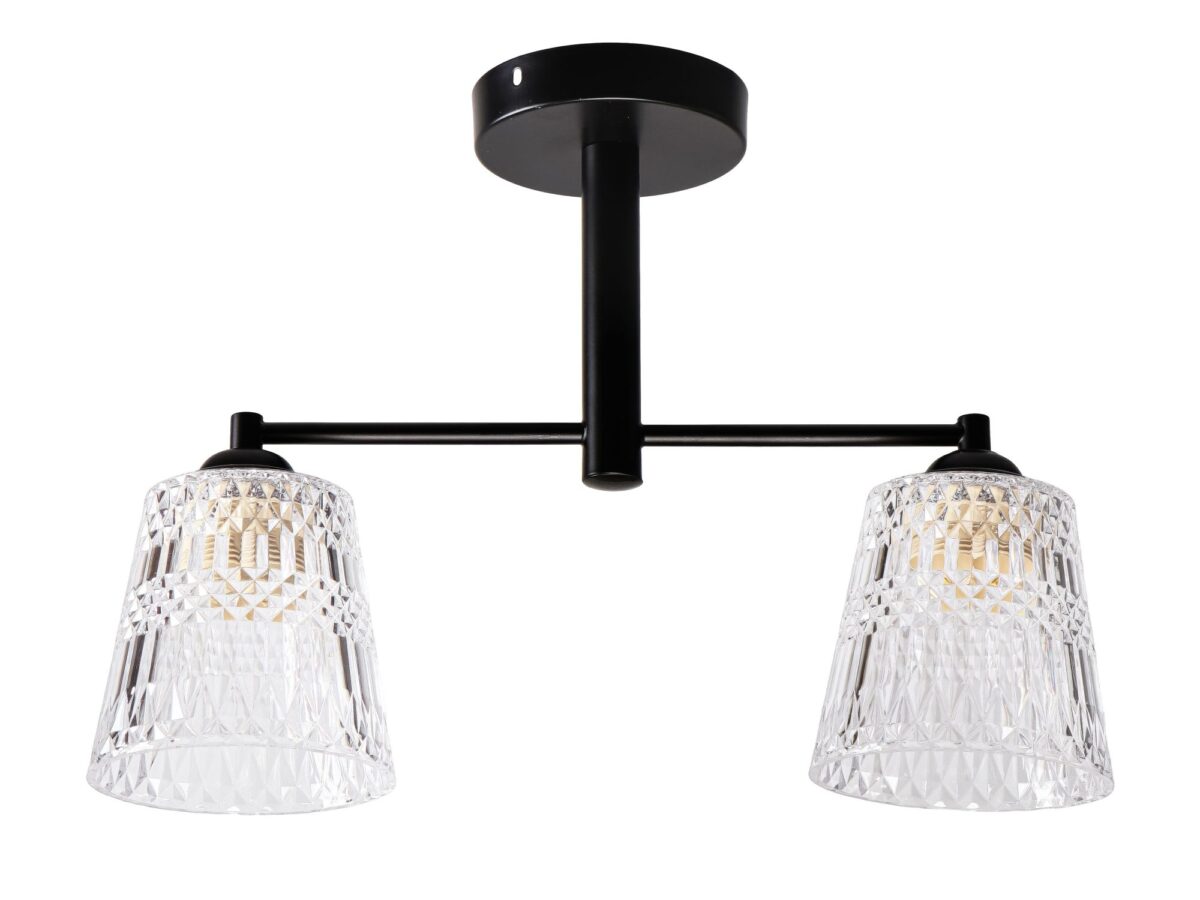 Lampa sufitowa Corenela 2-punktowa 45 cm czarna