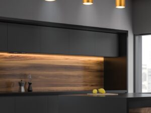 Miniaturka 1 - Czarno-złota natynkowa lampa sufitowa GU10 w aranżacji