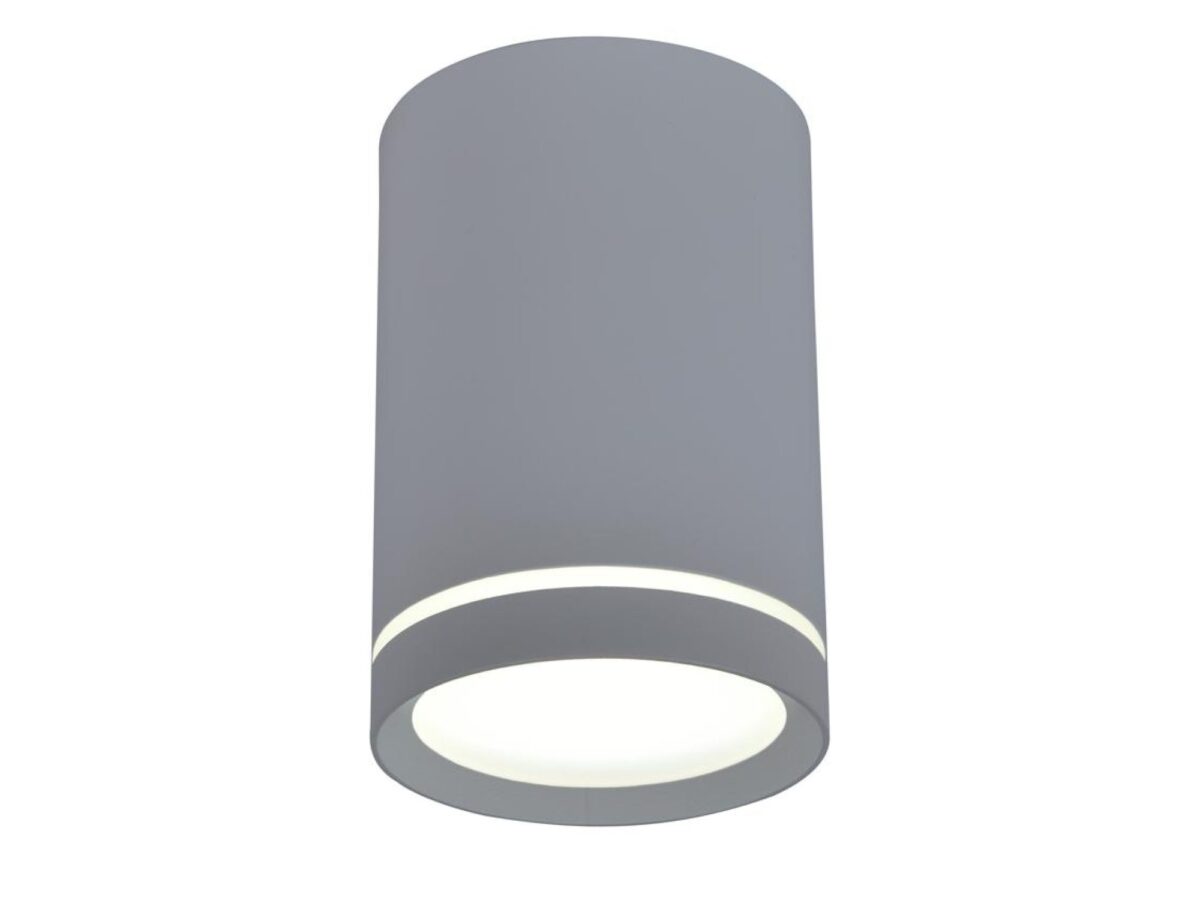 Lampa sufitowa cylindryczna GU10 szara 10 cm
