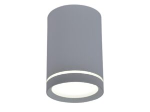 Miniaturka 3 - Szara cylindryczna lampa sufitowa natynkowa GU10, widok produktu