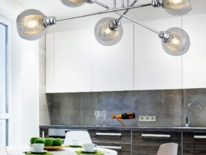 Miniaturka 1 - Lampa sufitowa Davorona chrom sześć kloszy w aranżacji