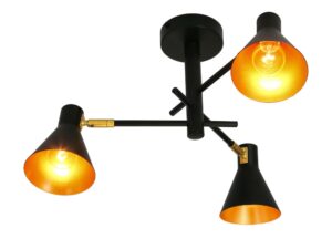 Miniaturka 3 - Trzypunktowa lampa Doralia z włączonymi źródłami światła