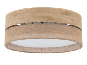 Miniaturka 2 - Lampa sufitowa Dorma z abażurem jutowym o średnicy 45 cm na białym tle