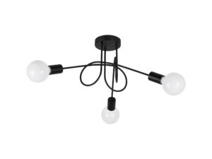 Miniaturka 7 - Lampa sufitowa Elovia czarna 3 × E27 – dodatkowy widok