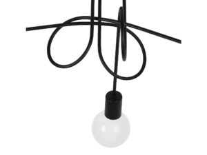Miniaturka 5 - Lampa sufitowa Elovia czarna 3 × E27 – widok boczny