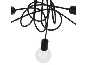 Miniaturka 5 - Lampa sufitowa Elovia czarna 5 × E27 – widok boczny