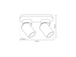 Miniaturka 3 - Lampa sufitowa Emesira 2-punktowa GU10 – zdjęcie 4