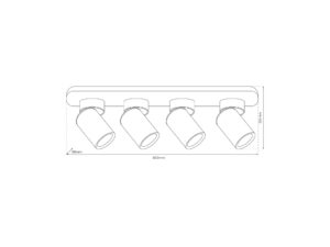 Miniaturka 3 - Lampa sufitowa Emesira 4-punktowa na listwie GU10 – zdjęcie 4