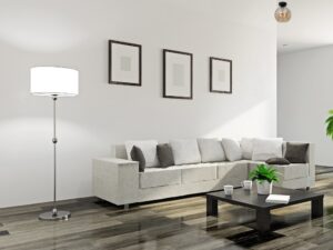 Miniaturka 5 - Lampa sufitowa Emetora, bursztynowe szkło w aranżacji wnętrza