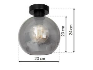 Miniaturka 7 - Przydymiony klosz lampy sufitowej Emetora, ujęcie z drugiej strony