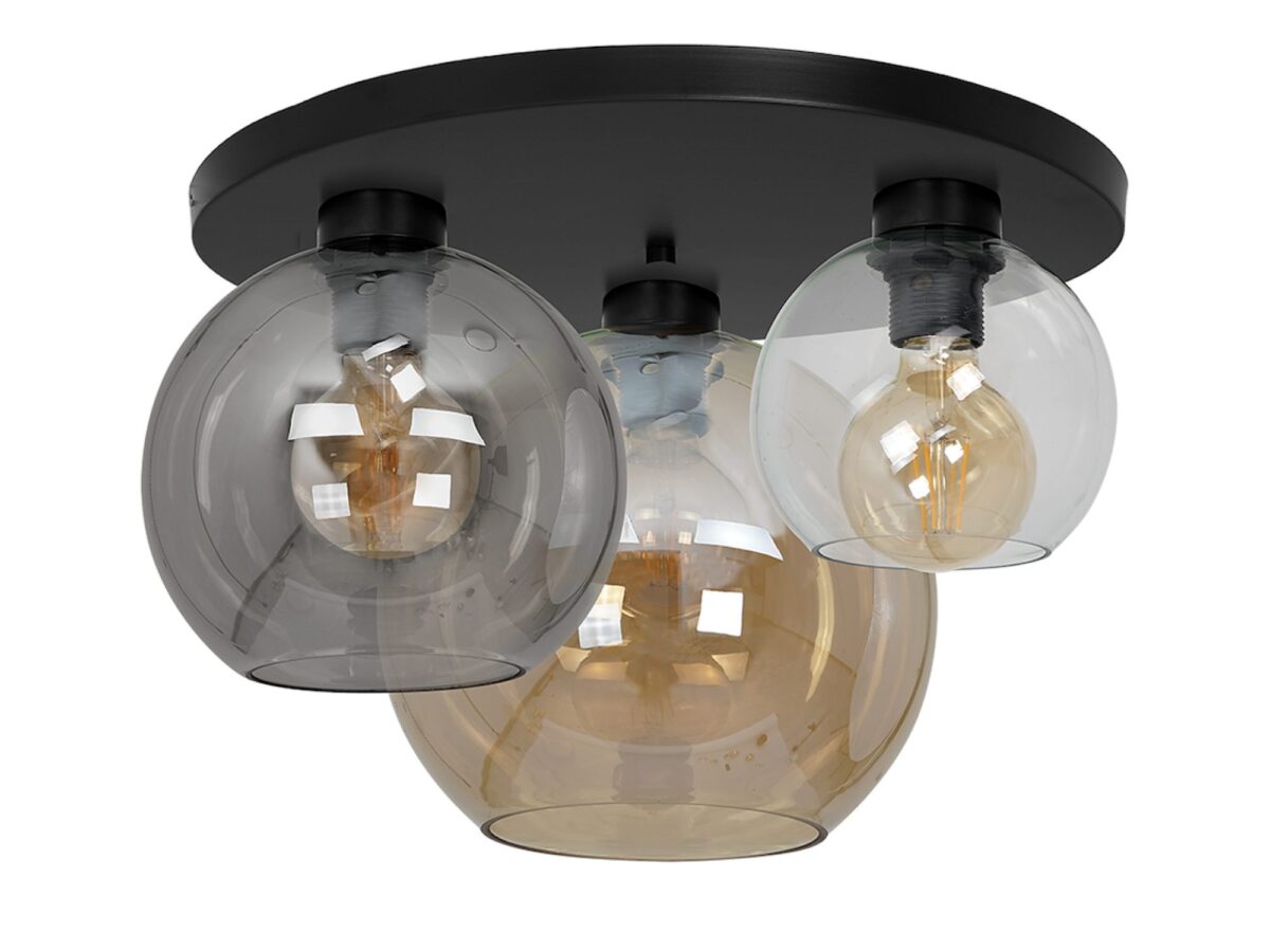 Lampa sufitowa Emetora 3-punktowa E27 szkło mix