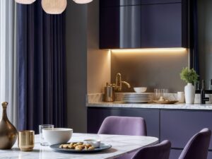 Miniaturka 2 - Lampa sufitowa Felenio z metalowym stelażem na kolejnym ujęciu wnętrza