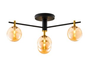 Miniaturka 8 - Lampa sufitowa Figaro 4-punktowa ze szklanymi kulami na białym tle