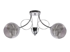 Miniaturka 2 - Lampa sufitowa Galemano chromowana z dwoma grafitowymi kloszami