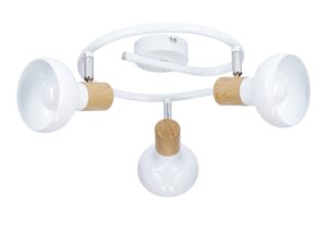 Miniaturka 1 - Lampa sufitowa Gilata z trzema białymi kloszami oglądana od dołu