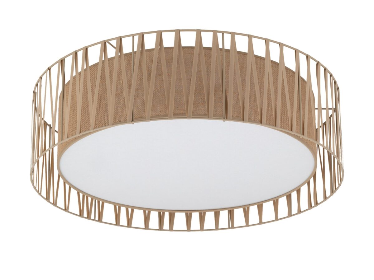Lampa sufitowa Harmony 6-punktowa piaskowy beż i juta