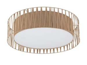 Miniaturka 2 - Lampa sufitowa Harmony z sześcioma jutowymi abażurami w piaskowym beżu