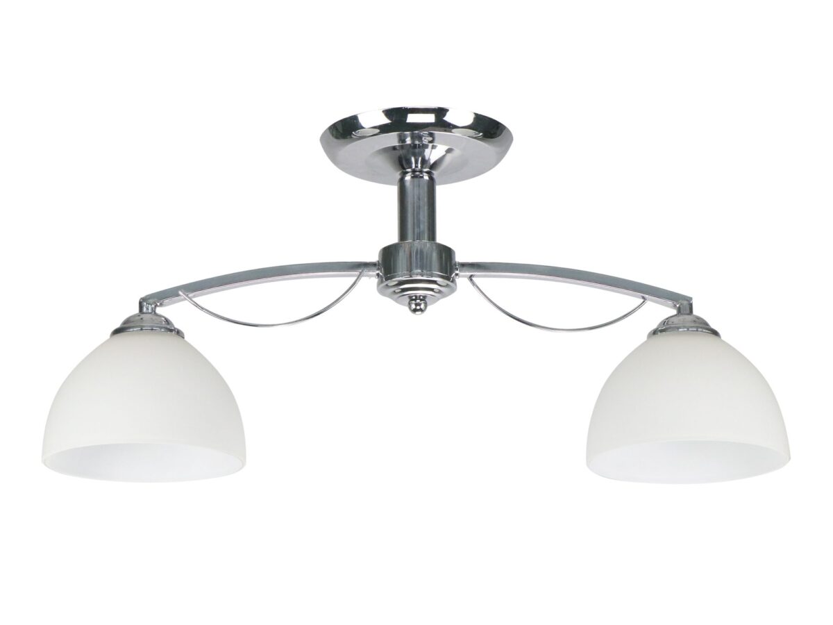 Lampa sufitowa dwupunktowa Helamia 55 cm chromowana