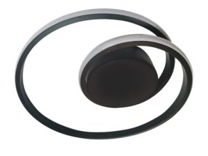 Miniaturka 5 - Lampa sufitowa Ilosora czarna z owalnym pierścieniem LED