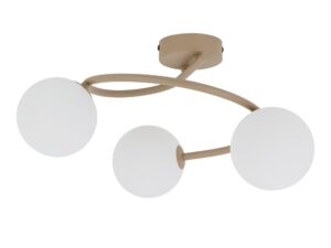 Miniaturka 1 - Lampa sufitowa Ilsa 3-punktowa w piaskowym beżu z białymi kulami