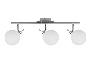 Miniaturka 2 - Lampa sufitowa Ilvanela trzypunktowa z trzema białymi kloszami