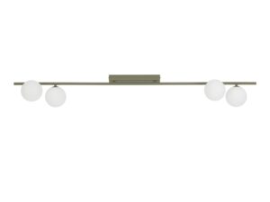 Miniaturka 2 - Lampa sufitowa Imelo oliwkowa z czterema mlecznymi kulami
