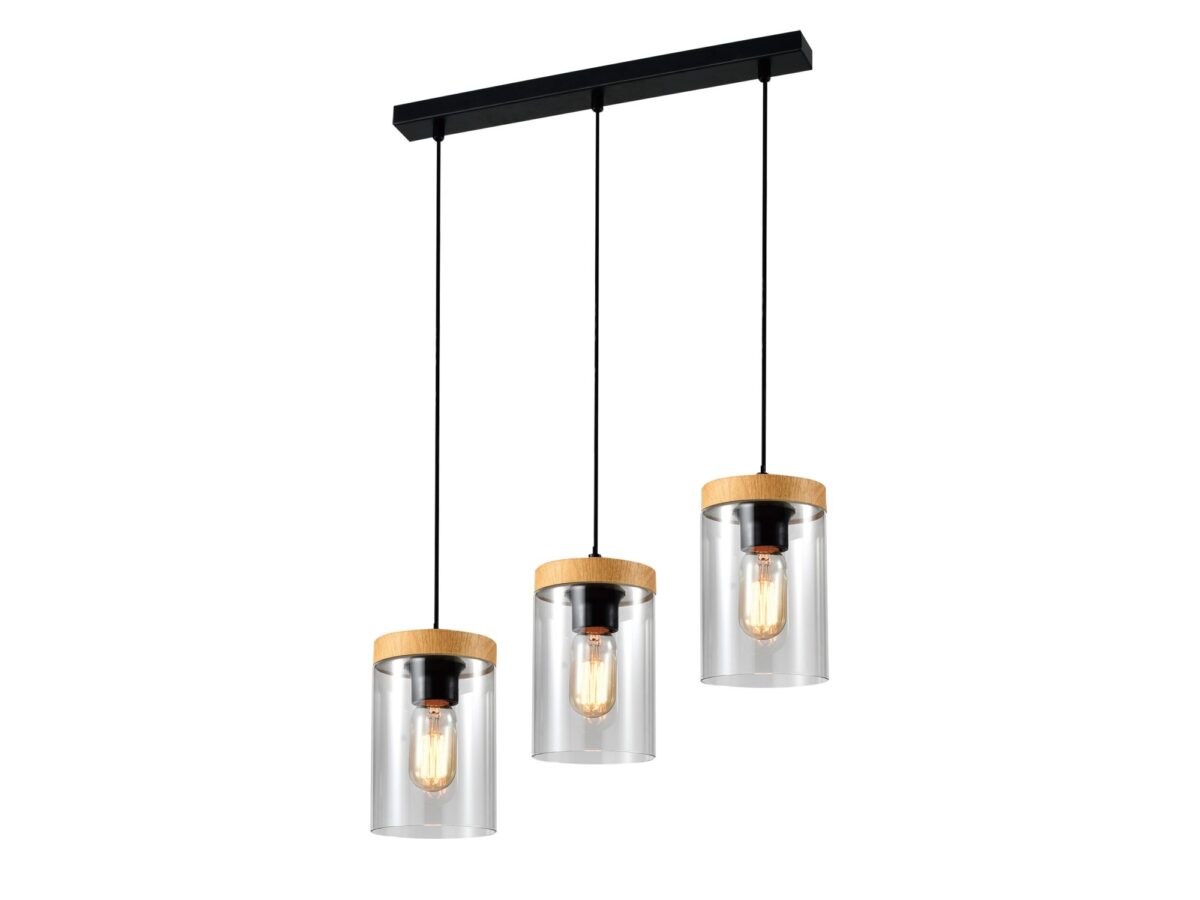 Lampa sufitowa Isilona 3-punktowa z dymionym szkłem