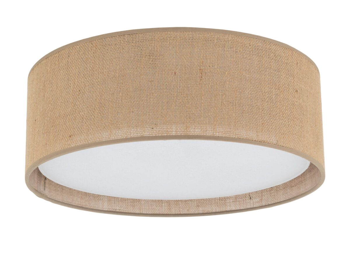 Lampa sufitowa Juta 4-punktowa z jutowym abażurem 45 cm