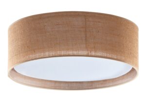 Miniaturka 2 - Lampa sufitowa Juta 4-punktowa z brązowym abażurem o średnicy 60 cm na białym tle