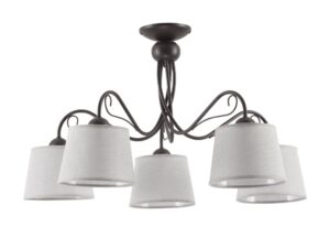 Miniaturka 2 - Lampa sufitowa Kamelia pięciopunktowa w kolorze wenge