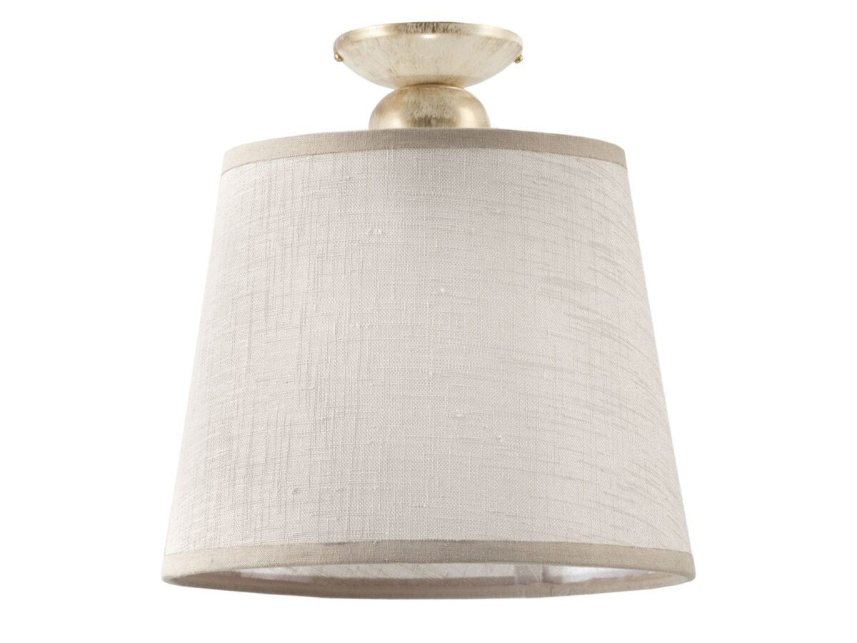 Lampa sufitowa Kamelia z abażurem i ozdobną rozetą