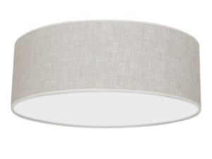Miniaturka 1 - Lampa sufitowa Larevino 3-punktowa E27 50 cm biała z lnem – zdjęcie 2
