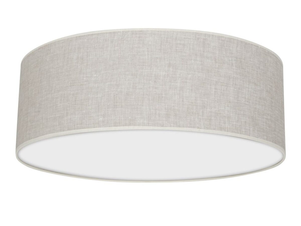 Lampa sufitowa Larevino 3-punktowa E27 50 cm biała z lnem