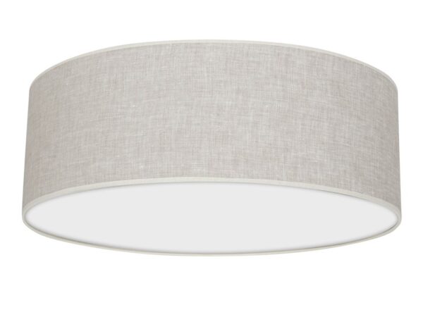Lampa sufitowa Larevino 3-punktowa E27 50 cm biała z lnem