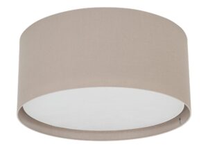 Miniaturka 1 - Lampa sufitowa Largo sześciopunktowa z abażurem w kolorze naturalnego lnu na białym tle