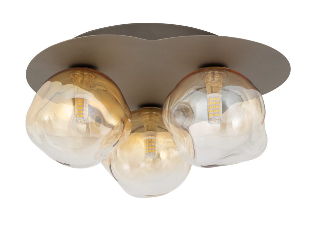 Lampa sufitowa Lava 3-punktowa 37 cm ze szkłem