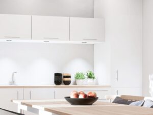 Miniaturka 4 - Czarno-biała lampa sufitowa LED nad stołem w kuchni