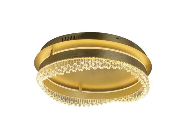 Lampa sufitowa LED Nevetora 43 cm złota na białym tle