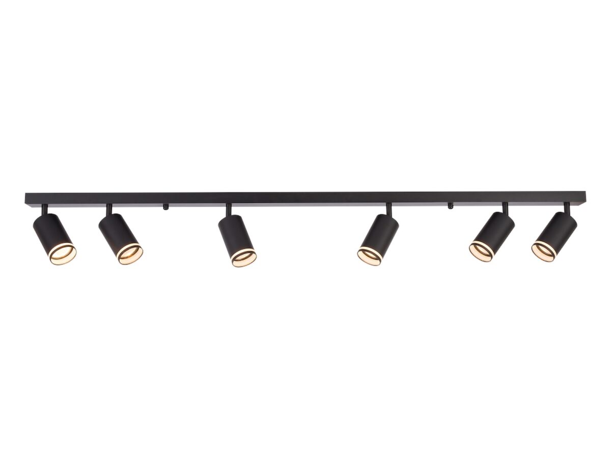 Lampa sufitowa liniowa z 6 reflektorami GU10 119,5 cm