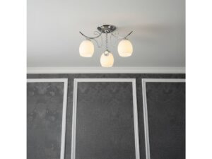 Miniaturka 4 - Lampa sufitowa Loretia chromowana 3 × E27 – aranzacja 4