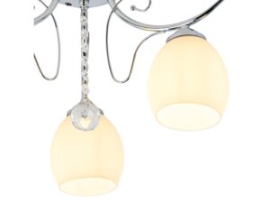 Miniaturka 6 - Lampa sufitowa Loretia chromowana 3 × E27 – aranzacja 5