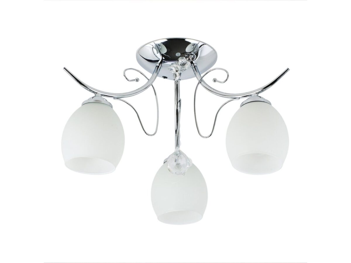 Lampa sufitowa Loretia 3 × E27 chromowana 51 cm
