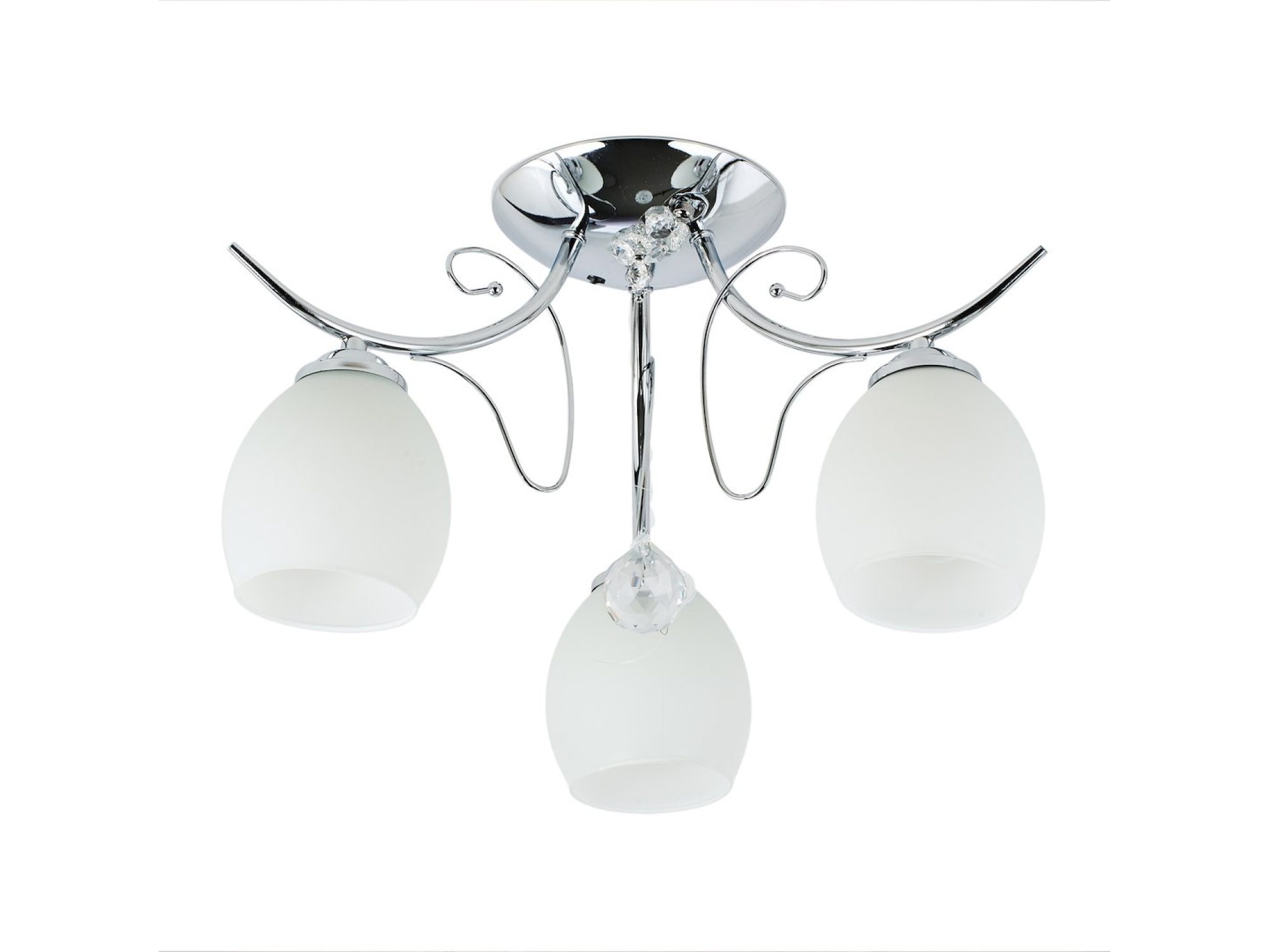 Lampa sufitowa Loretia chromowana 3 × E27 – packshot