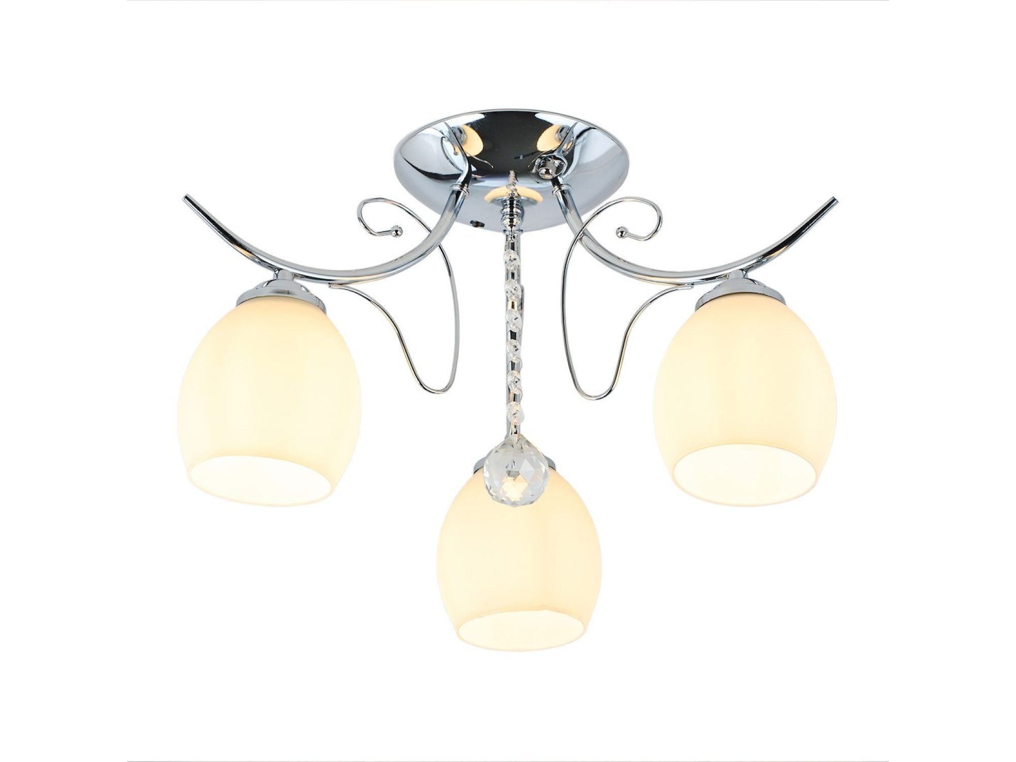 Lampa sufitowa Loretia chromowana 3 × E27 – widok 2