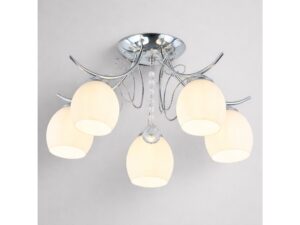 Miniaturka 1 - Lampa sufitowa Loretia chromowana 5 × E27 – aranzacja 1