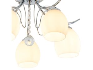 Miniaturka 6 - Lampa sufitowa Loretia chromowana 5 × E27 – aranzacja 5
