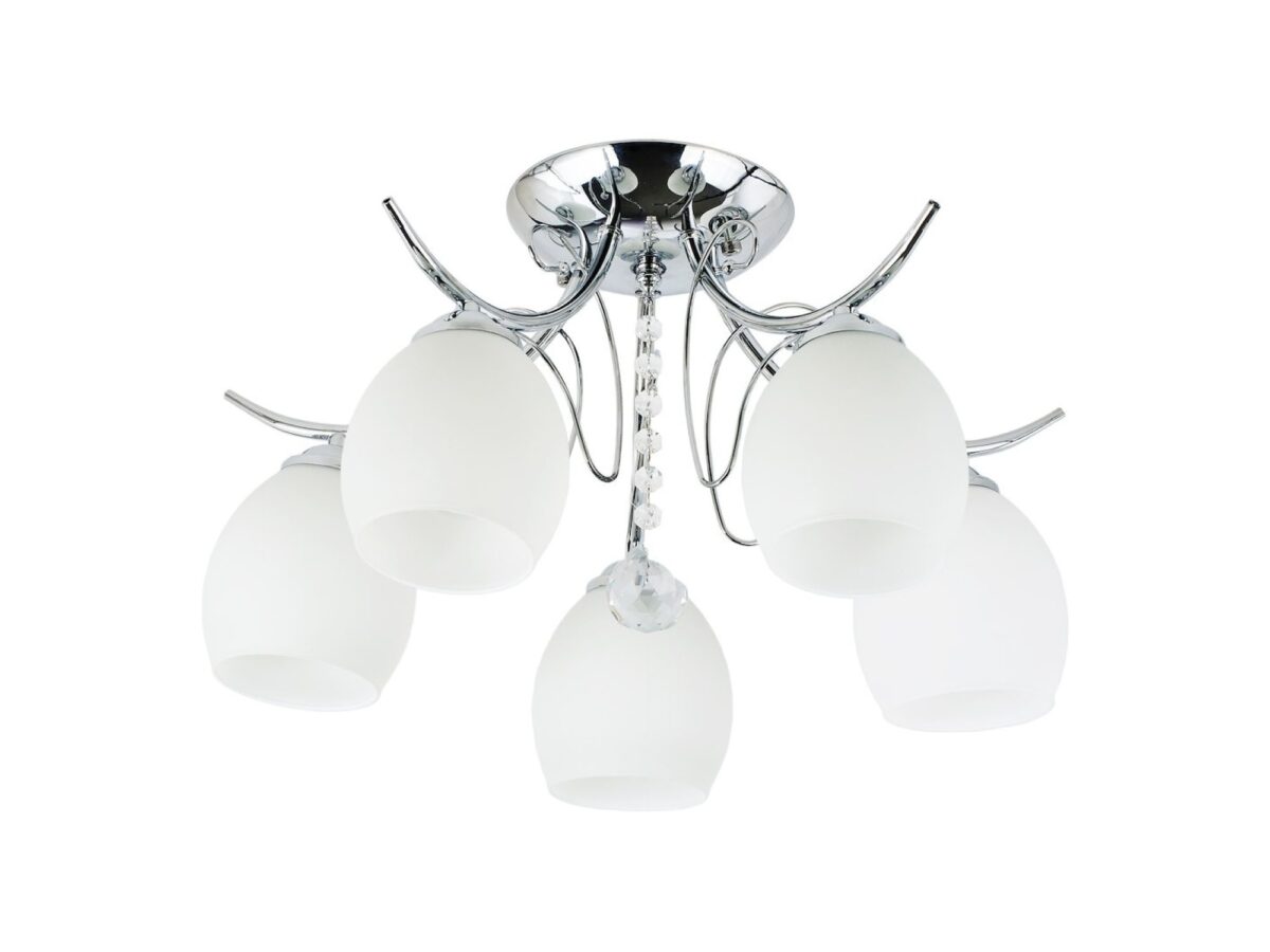 Lampa sufitowa Loretia 5 × E27 chromowana 51 cm